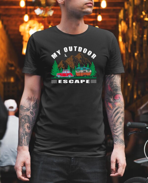 My Outdoor Escape Caper, Trailer, Hiking T-shirt