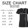 Size Chart Bella Canvas Shirt Black 6004 Download