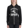 unisex lightweight zip hoodie charcoal black triblend front 63b3450d04f6b